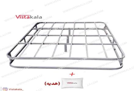 کفی تخت فلزی بدون جک دونفره مدل تمام کلاف سفارشی کد 133 همراه با هدیه